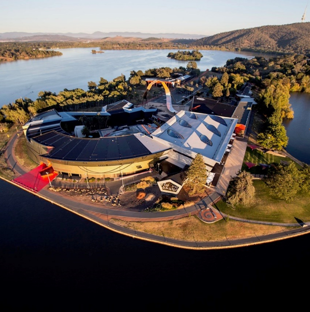 Aerial view of National Museum of Australia